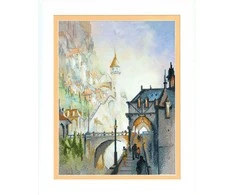 Charivna Mit Siuvinėjimo kryželiu rinkinys Pilis – dalinis, su atspaudu, 24,5×32,5 cm