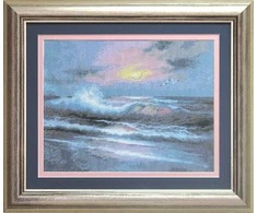 Charivna Mit Siuvinėjimo kryželiu rinkinys „Jūros saulėlydis“, Aida 16, 34×25 cm