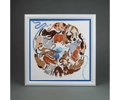 Charivna Mit Siuvinėjimo kryželiu rinkinys Crystal Art Katės žaidimas, Aida 16, 25x25 cm