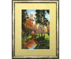 Charivna Mit Siuvinėjimo kryželiu rinkinys „Auksinis ruduo“, Aida 16, 14,5×20,5 cm