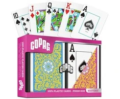 Copag 100% PVC pokerio kortos, 2 kaladžių rinkinys, Jumbo Index