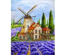 Hobilt Provance Windmill 40х50 Deimantinio Paveikslo komplektas Cs2579