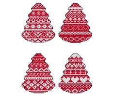 Crafting Spark Siuvinėjimo kryželiu rinkinys: Skandinaviškos kalėdinės eglutės, 14 ct