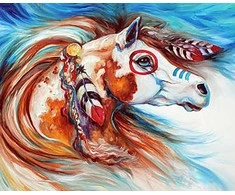 Hobilt Wind Of Thunder Indian War Horse Deimantinio Paveikslo komplektas CS2563