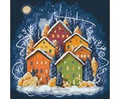 Hobilt Winter Houses 40х40 Deimantinio Paveikslo komplektas Cs2719