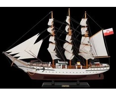 Deco Gifts Burlaivio „Dar Pomorza“ medinis modelis 80 cm – elegantiška dekoracija