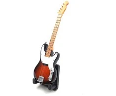 Indominiguitars Mini kolekcinė gitara 15 cm, rankų darbo mahagonas, Les Paul stilius