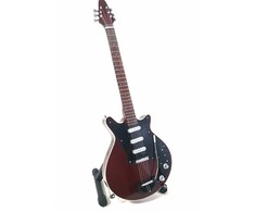 Indominiguitars Kolekcinė mini gitara Queen Brian May iš raudonmedžio, mastelis 1:4