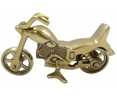 Mirtop Aliuminė kruizerio stiliaus motociklo figūrėlė, antikinio žalvario, 23x14 cm