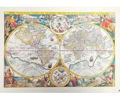 Mirtop Senovinis pasaulio žemėlapis „Orbis Terrarum“, Plancius (1594) – reprodukcija