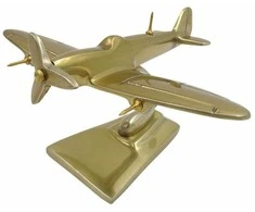 Mirtop Spitfire lėktuvo modelis, aliuminis, auksinis – legendinio naikintuvo dovana