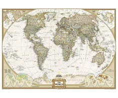 Dėlionė National Geographic antikinis pasaulio sieninis žemėlapis 193x295 cm 1:11,7 mln.
