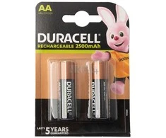 Duracell AA 2500mAh NiMH įkraunamos baterijos, 2 vnt.