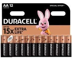 Duracell Basic AA šarminės baterijos, 12 vnt. rinkinys