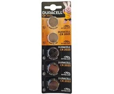 Duracell CR2025 3V ličio mygtukinės baterijos, 5 vnt. rinkinys