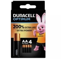 Duracell Optimum AA ilgai veikiančios šarminės baterijos 4 vnt.