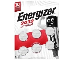 Energizer CR2032 ličio monetinės baterijos, 6 vnt., ilgai laikančios