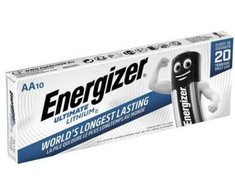 Energizer Ultimate Lithium AA L91 ličio baterijos, 10 vnt.