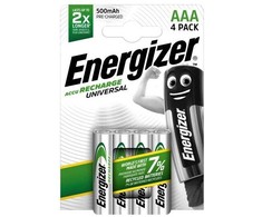 Energizer Universal AAA įkraunamos baterijos 500 mAh, 4 vnt.