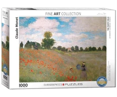 Eurographics Claude Monet „Aguonų laukas“ 1000 detalių dėlionė 50x70 cm