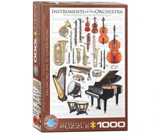 Eurographics Edukacinė dėlionė „Orkestro instrumentai“ – 1000 detalių, 67×49 cm