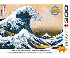 Eurographics Hokusai „Didžioji Kanagavos banga“ 3D lęšinė dėlionė 300 dalių
