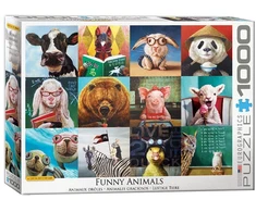 Eurographics Juokingų gyvūnų dėlionė 1000 dalių – premium kokybė, nuo 8 m.