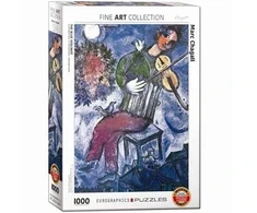Eurographics Marc Chagall „Mėlynasis smuikininkas“ 1000 dalių dėlionė 50x70 cm