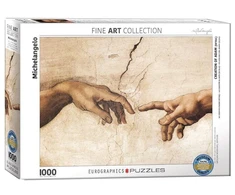 Eurographics Michelangelo „Adomo sukūrimas“ 1000 detalių dėlionė, muziejinė kokybė