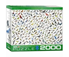 Eurographics Pasaulio paukščių dėlionė 2000 dalių – David Sibley koliažas