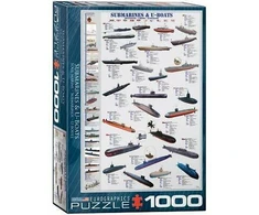 Eurographics Povandeninių laivų kolekcijos dėlionė 1000 detalių 50x70 cm