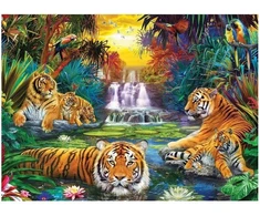 Eurographics Tigrų rojus – 500 XL dalių dėlionė 68x48 cm, išskirtinis menas