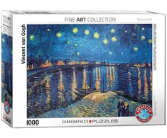 Eurographics Van Gogho „Žvaigždėta naktis virš Ronos“ dėlionė, 1000 detalių