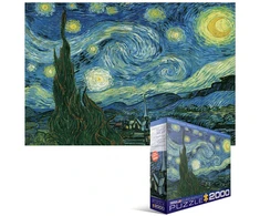Eurographics Van Gogo „Žvaigždėta naktis“ dėlionė 2000 detalių | 99,7×67,6 cm