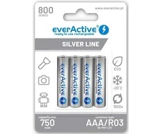 everActive Sidabrinis Line AAA įkraunamos baterijos 4 vnt. (R03, 1.2V)