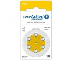 Everactive Ultrasonic 10 klausos aparatų baterijos PR70, 60 vnt.
