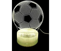 Evermore Enterprise Zhejiang Futbolo naktinė lempa – 3 spalvos, USB/AAA, puiki dovana vaikams