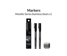 Gaahleri Metallic serijos žymekliai MS02 Stainless Steel, 2 vnt.