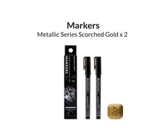 Gaahleri Metallic serijos žymekliai MS09 Degintas auksas, 2 vnt.