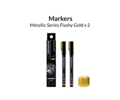 Gaahleri MS10 auksiniai metalinio blizgesio žymekliai, 2 vnt.