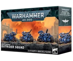 Games Workshop Warhammer 40,000 Space Marines Outrider Squad, 3 motociklininkai 48-112