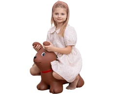 Gerard Toys Rudas šuniuko šokliukas 58 cm vaikams nuo 1 m – su pompa, BPA Free