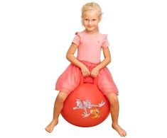 Gerard Toys Tom ir Džeris šokliukas-kamuolys vaikams 45 cm, raudonas, su pompa