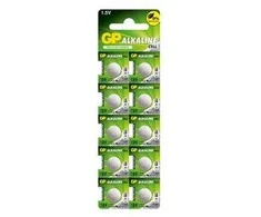 GP LR1130 (LR54/AG10/189) 1.5V mygtukinės baterijos, 10 vnt.