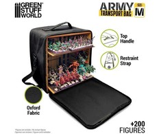 Green Stuff World Žalias Stuff World Žalias Stuff World Army Transport Bag M – figūrėlių tašė, 4 lentynos, magnetams
