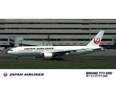 Hasegawa JAL Boeing 777-200 lėktuvo modelis 1/200 mastelis