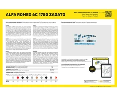 Heller Alfa Romeo 6C 1750 Zagato modelio rinkinys 1/24 su dažais ir klijais