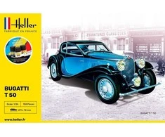 Heller Bugatti T 50 1/24 plastikinis dovanų rinkinys su dažais
