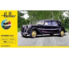 Heller Citroën 11 CV 1:43 dovanų rinkinys su dažais ir klijais