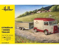 Heller Citroën HY su krovinine priekaba 1:24 surenkamas modelis